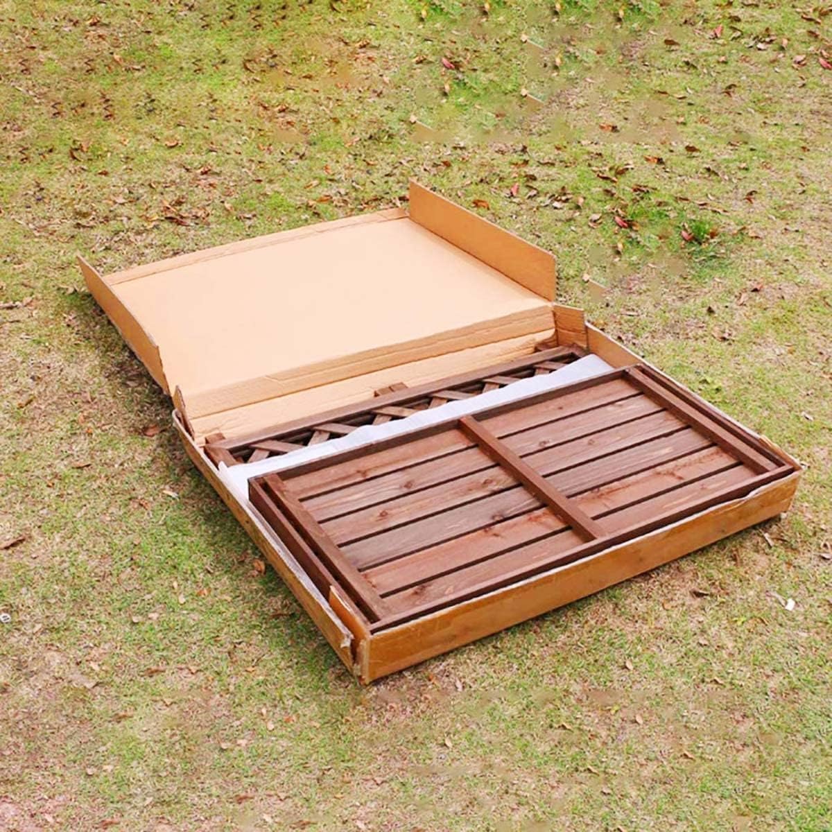 Housse De Climatiseur En Bois Massif Et écran De Garde-corps – Poubelle Multifonction Avec Support De Fleur Pour Pompe à Chaleur, Grille De Protection Pour Une Utilisation En Extérieur