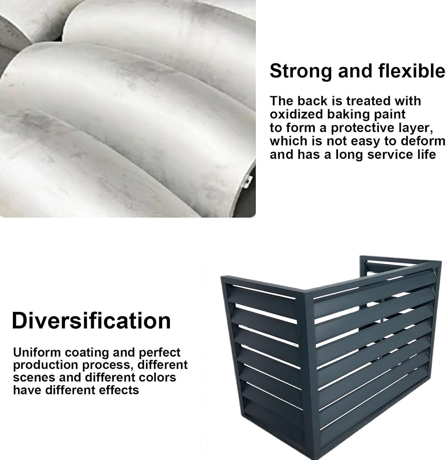 GENERIC Housse De Protection En Aluminium Pour Mini Climatiseurs Séparés, Protection De Pompe à Chaleur Extérieure, Clôture Marron élégante Pour Dissimuler La Climatisation Intérieur/extérieur, Design