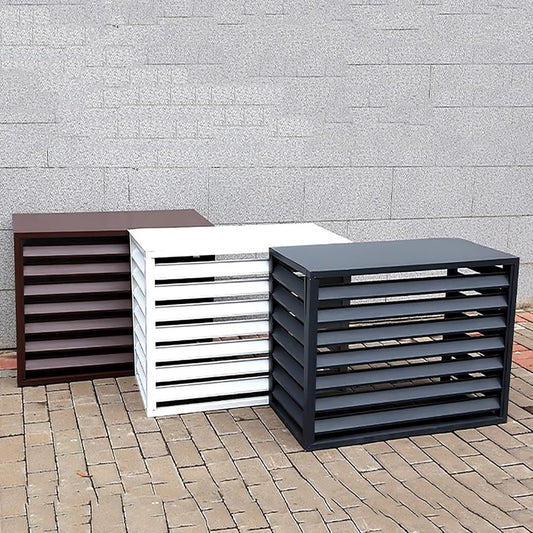 GENERIC Protection De Clôture Pour Climatiseur Extérieur – Boîtier De Protection Pour Unités De Climatisation Et Poubelles, Support Polyvalent Pour Plantes, Gris (110 X 60 X 80 Cm)