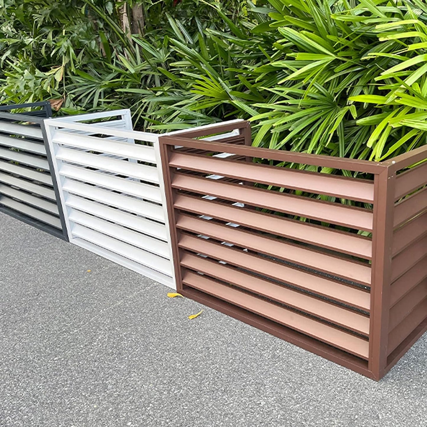GENERIC Housse Décorative Pour Climatiseur Extérieur En Aluminium Pour Pompe à Chaleur - Protection Contre Les Intempéries Pour Systèmes CVC Domestiques.
