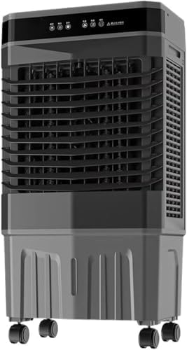 GENERIC Refroidisseur D'air évaporatif Portable, Ventilateur De Refroidissement De 1800 CFM, 3 Vitesses, Minuterie 12 H, Télécommande, Refroidisseur De Marais Silencieux Pour Garage, Grand Réservoir D'eau Et