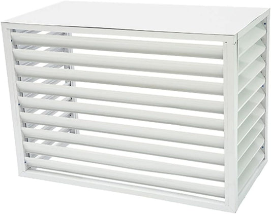 GENERIC Housse Pour Climatiseur Extérieur En Aluminium - Clôture Pour Dissimuler Les Unités - Protection Résistante Aux Intempéries Pour Climatiseurs Extérieurs Et Design élégant