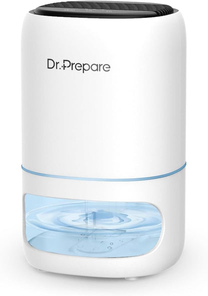  Dr.Prepare Deshumidificateur Electrique Deshumidificateur D Air 1L Deshumidificateurs Pour Chambre à Coucher Deshumidificateurs La Maison Portable Et Ultra Silencieux, Chambre, Bains, Armoire
