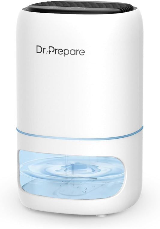  Dr.Prepare Deshumidificateur Electrique Deshumidificateur D Air 1L Deshumidificateurs Pour Chambre à Coucher Deshumidificateurs La Maison Portable Et Ultra Silencieux, Chambre, Bains, Armoire