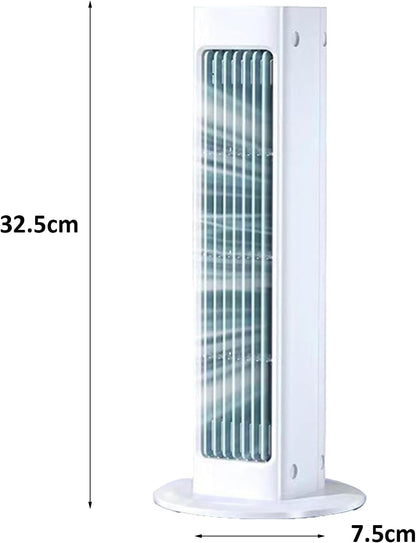  Breezamax Fan Air Cooler, Conception Sans Pales, Autonomie De 3 à 8 Heures, Conception Portable, Trois RéGlages De Vitesse De Vent, Convient à La Maison, Au Bureau Et Au Camping (Blanc)