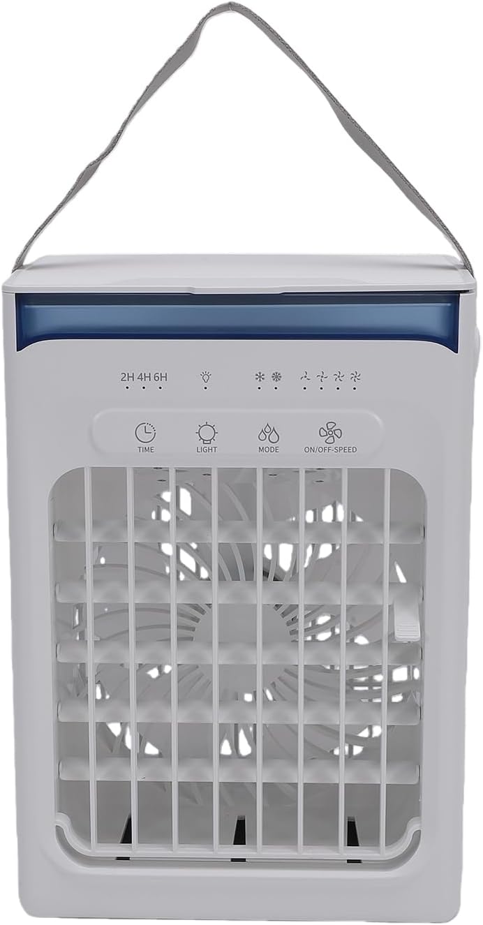  Annadue Refroidisseur D'air Portable, Ventilateur De Climatiseur Par évaporation USB Avec Réservoir D'eau De 1000 Ml, Mini Ventilateur De Refroidissement De Bureau Pour Chambre à Coucher, Bureau à