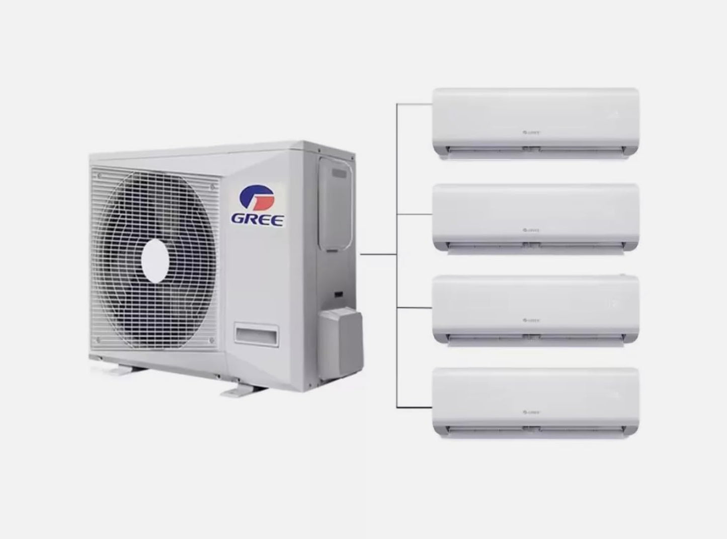 GENERIC 36000BTU Ductless Multi 18k Zones Mini Split Climatiseur Et Chauffage – 2 Zones