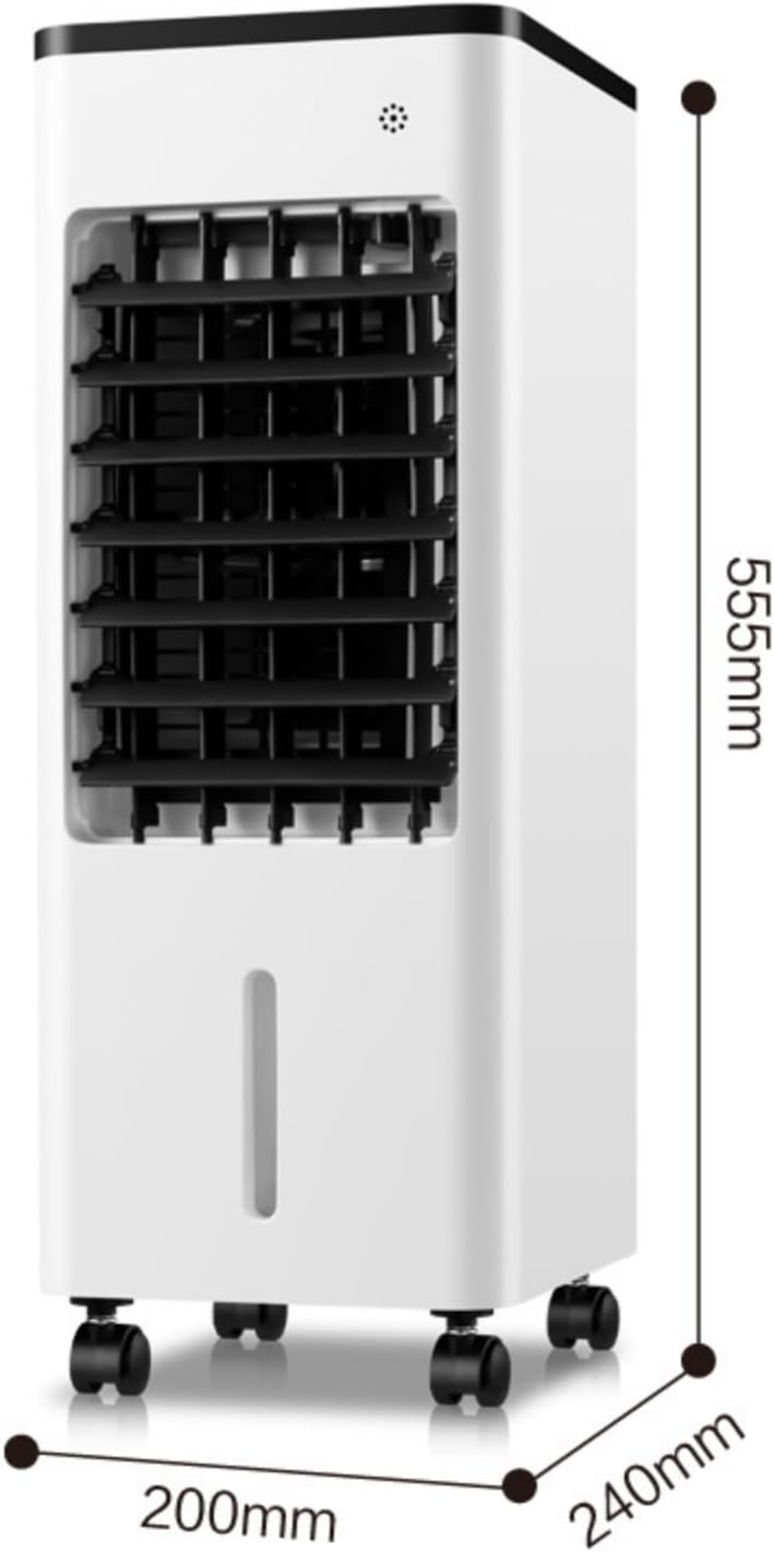  Climatiseur Portable 4-en-1, Rafraîchisseur D'air Par évaporation Avec Réservoir De 6 L, Télécommande, 3 Vitesses Et Roulettes – Idéal Pour La Maison, La Chambre, Le Bureau Ou Le Camping (Black)