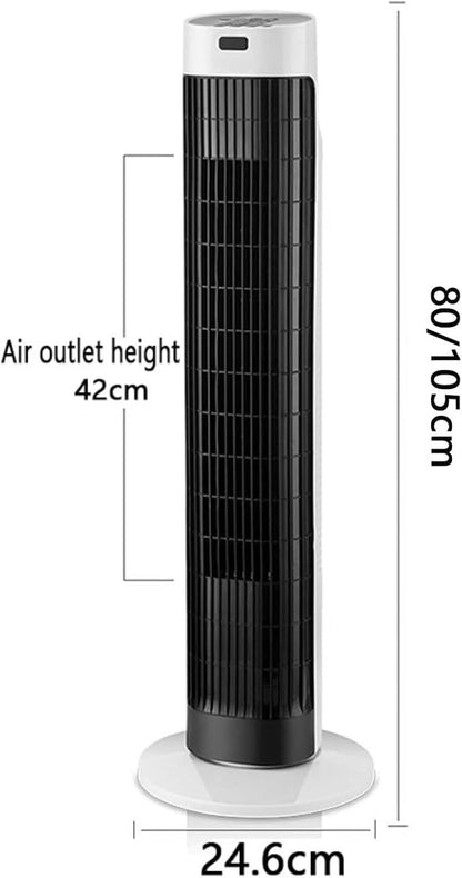  Climatiseur Portable, Ventilateur Tour Silencieux Avec Air Froid, 3 Vitesses Et 3 Modes, Refroidisseur Oscillant à 80° Sans Pales Pour Chambre à Coucher, Bureau à Domicile