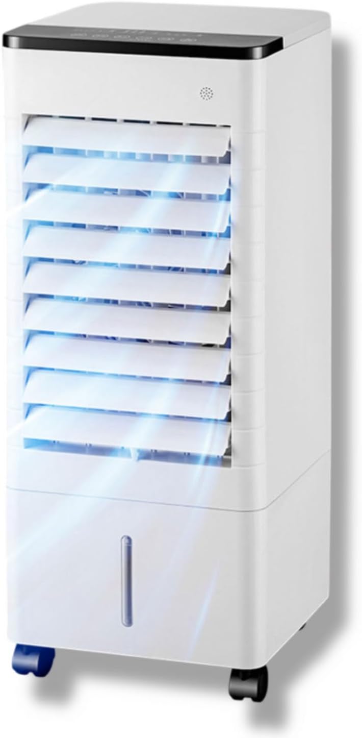 GENERIC Refroidisseur D'air Par évaporation Avec Réservoir D'eau De 9 L, Oscillation à 90°, 4 Glacières, 3 Modes Et Vitesses, Télécommande, Minuterie 15 H Pour Chambre, Bureau