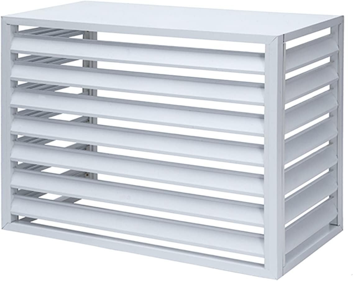 GENERIC Clôture D'intimité Pour Climatiseur Extérieur – Boîtier En Aluminium Avec Porte-fleurs Et Volets à Persiennes Idéal Pour Les Unités De Climatisation, Séparateur D'espace Résistant Aux Intempéries