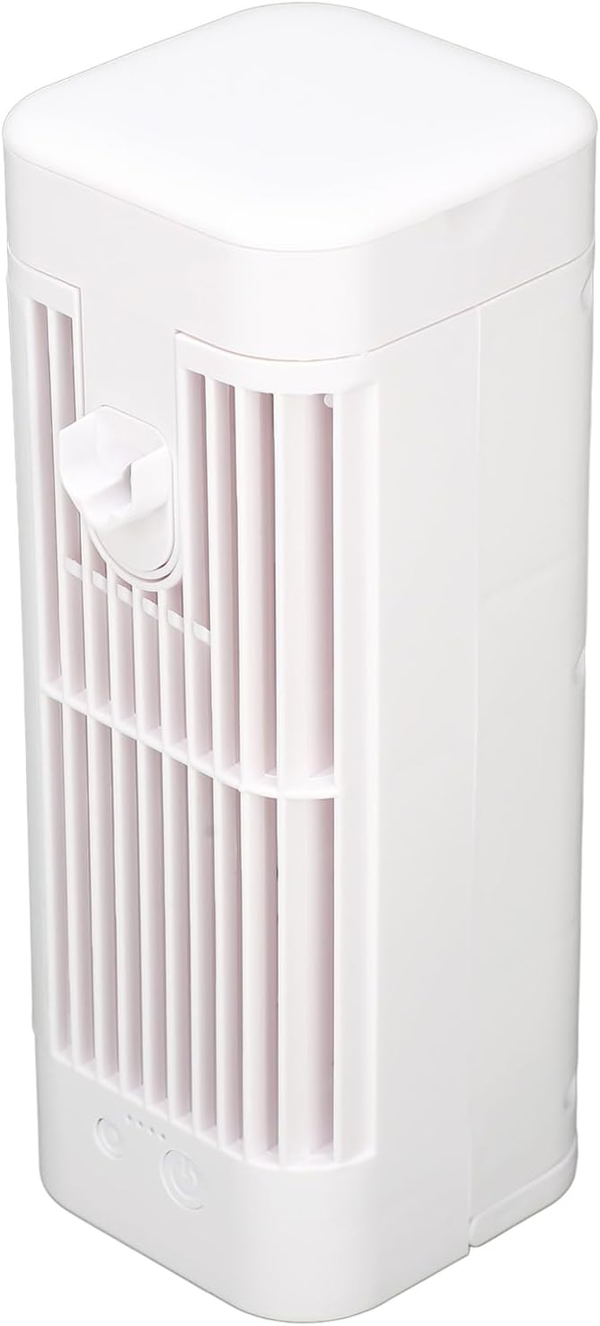  Ventilateur De Climatiseur Portable, Refroidisseur D'Air Par évaporation Personnel USB Avec Veilleuse à 3 Vitesses, Réservoir D'eau De 120 Ml, Batterie De 3600 MAh, Pour La