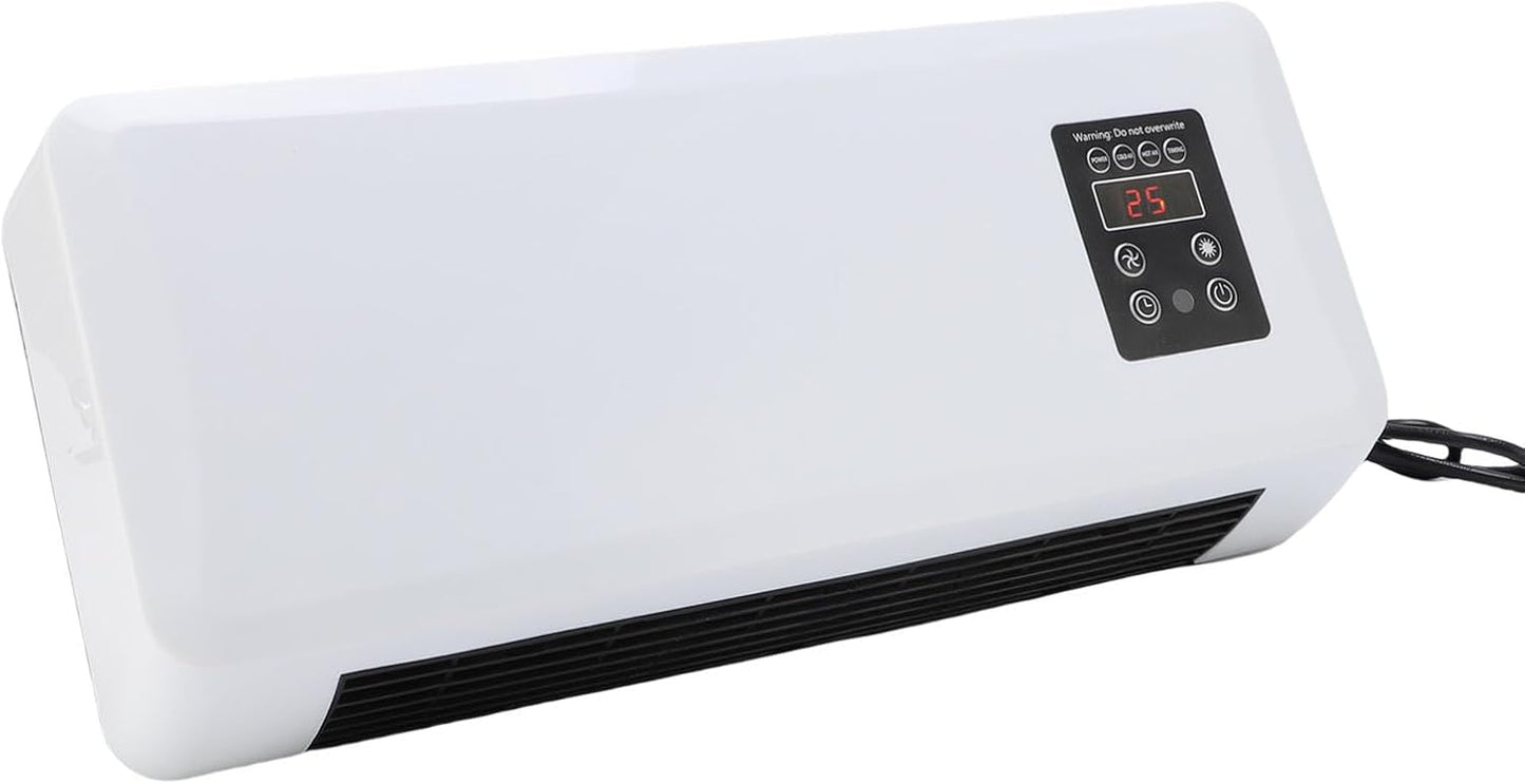  Mini Climatiseur Mural 2 En 1, Unité De Refroidissement Et De Chauffage Portable Avec Télécommande, Pour Chambre à Coucher, Bureau, Camping (Prise UE 220V)