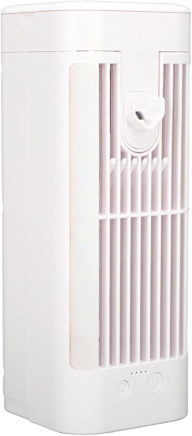  Ventilateur De Climatiseur Portable, Refroidisseur D'Air Par évaporation Personnel USB Avec Veilleuse à 3 Vitesses, Réservoir D'eau De 120 Ml, Batterie De 3600 MAh, Pour La