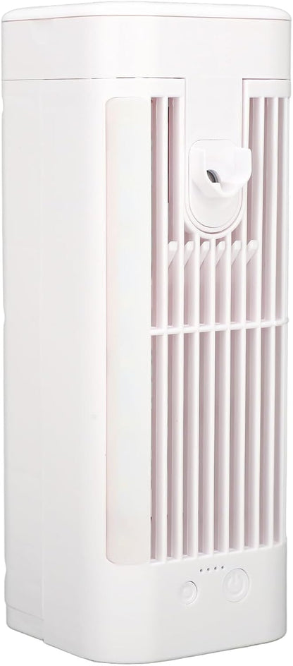  Ventilateur De Climatiseur Portable, Refroidisseur D'Air Par évaporation Personnel USB Avec Veilleuse à 3 Vitesses, Réservoir D'eau De 120 Ml, Batterie De 3600 MAh, Pour La