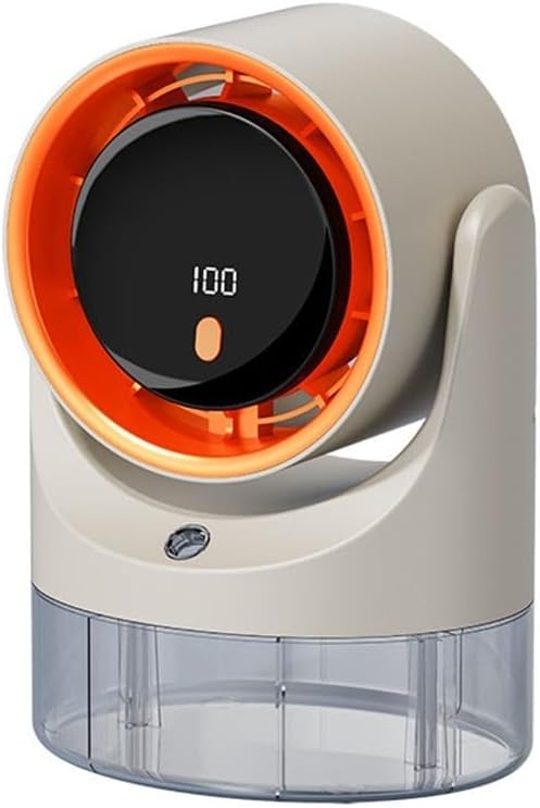  Refroidisseur D'air Par évaporation Portable – Avec 100 Niveaux De Vitesse – Réservoir De Type C 450 Ml – Pour Chambre à Coucher, Bureau, Camping-car (gris)