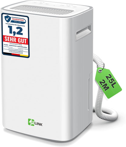  Deshumidificateur D Air 16L/Jour, Déshumidificateur Electrique, Minuterie 24H, Verrouillage Pour Enfants, Protection Anti Débordement, 110m³ (45m²), Pour Maison, Appartement, Salle De Bain, Cave