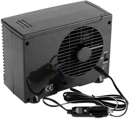  1 Ventilateur Portable Pour Voiture, Climatiseur Par évaporation Avec Eau Glacée, Faible Bruit, Vitesse Réglable, Alimenté Par USB Pour Véhicule, Cabine, Camping, Voyage, ABS Noir