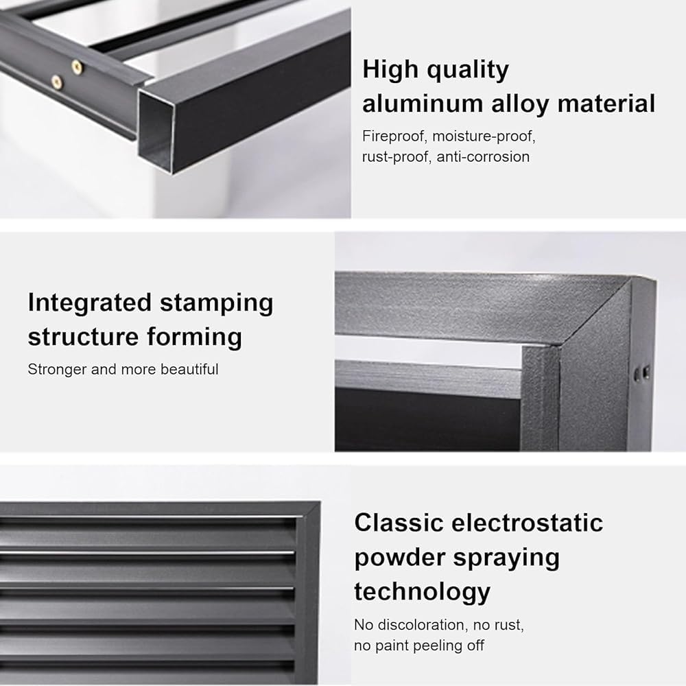 GENERIC Housse Antivol En Alliage D'aluminium Pour Climatiseur Extérieur Avec Volet Supérieur Pour Une Protection Sûre Et Une Résistance Aux Intempéries