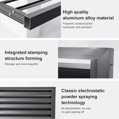 GENERIC Housse Antivol En Alliage D'aluminium Pour Climatiseur Extérieur Avec Volet Supérieur Pour Une Protection Sûre Et Une Résistance Aux Intempéries