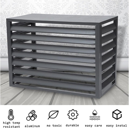  Housse De Protection Pour Climatiseur Extérieur – Séparateur D'espace à Persiennes En Aluminium Blanc – Résistant Aux Intempéries, élégant, Parfait Pour Les Terrasses Et Les Jardins