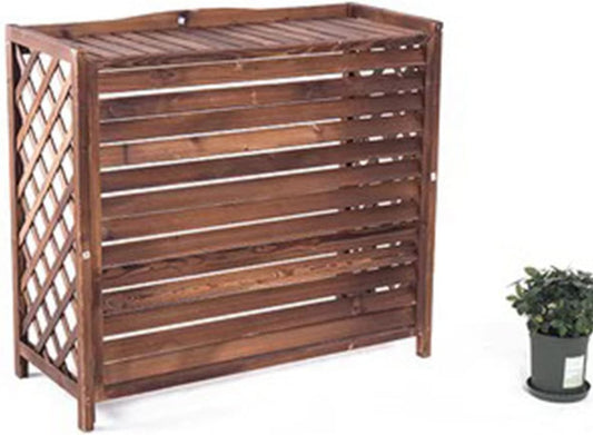 GENERIC Housse De Protection En Bois Pour Climatiseur Extérieur - Clôture En Maille - Résistante Aux Intempéries - Protection Pour Climatiseur Extérieur (taille)