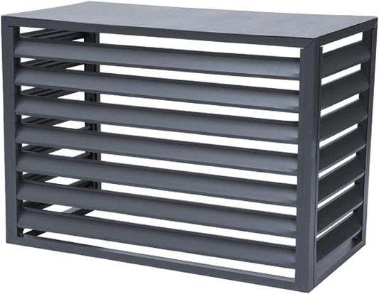  Housse Pour Unité De Climatisation Extérieure – Boîtier En Aluminium Avec Porte-fleurs Et Volets à Persiennes – Protection Résistante Aux Intempéries Pour Climatiseurs – Design élégant De Clôture