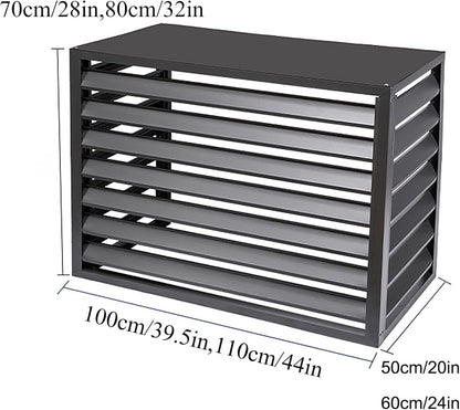 GENERIC Housse De Protection En Aluminium Pour Climatiseur Extérieur Et Pompe à Chaleur Pour Radiateur à Condensateur, Unité CA Divisée, Résistante Aux Intempéries, Protection Durable Et élégante