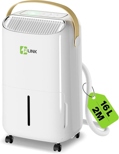 Deshumidificateur D Air 9L/Jour, Déshumidificateur Electrique, Minuterie 24H, Verrouillage Pour Enfants, Protection Anti Débordement, 60m³(25m²), Pour Maison, Appartement, Salle De Bain, Chambre, Cave