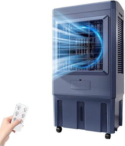 GENERIC Glacière De Marais 6500 CFM, Refroidisseur D'air Par évaporation Avec Réservoir De 70/80 L, Télécommande, 4 Blocs De Glace, Oscillation De 110°, 3 Vitesses Pour Garage Commercial