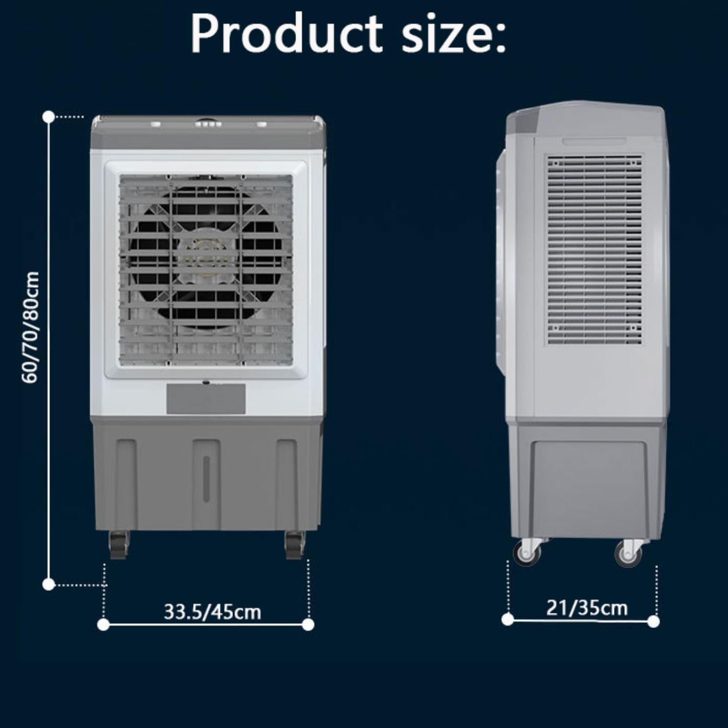  Climatiseur Portable Avec Refroidisseur D'air Oscillant à 120° Avec 3 Vitesses Minuterie De 12 Heures Grand Réservoir D'eau Aucun Tuyau Nécessaire Unité De Climatisation Portable Pour Bureau De Cham