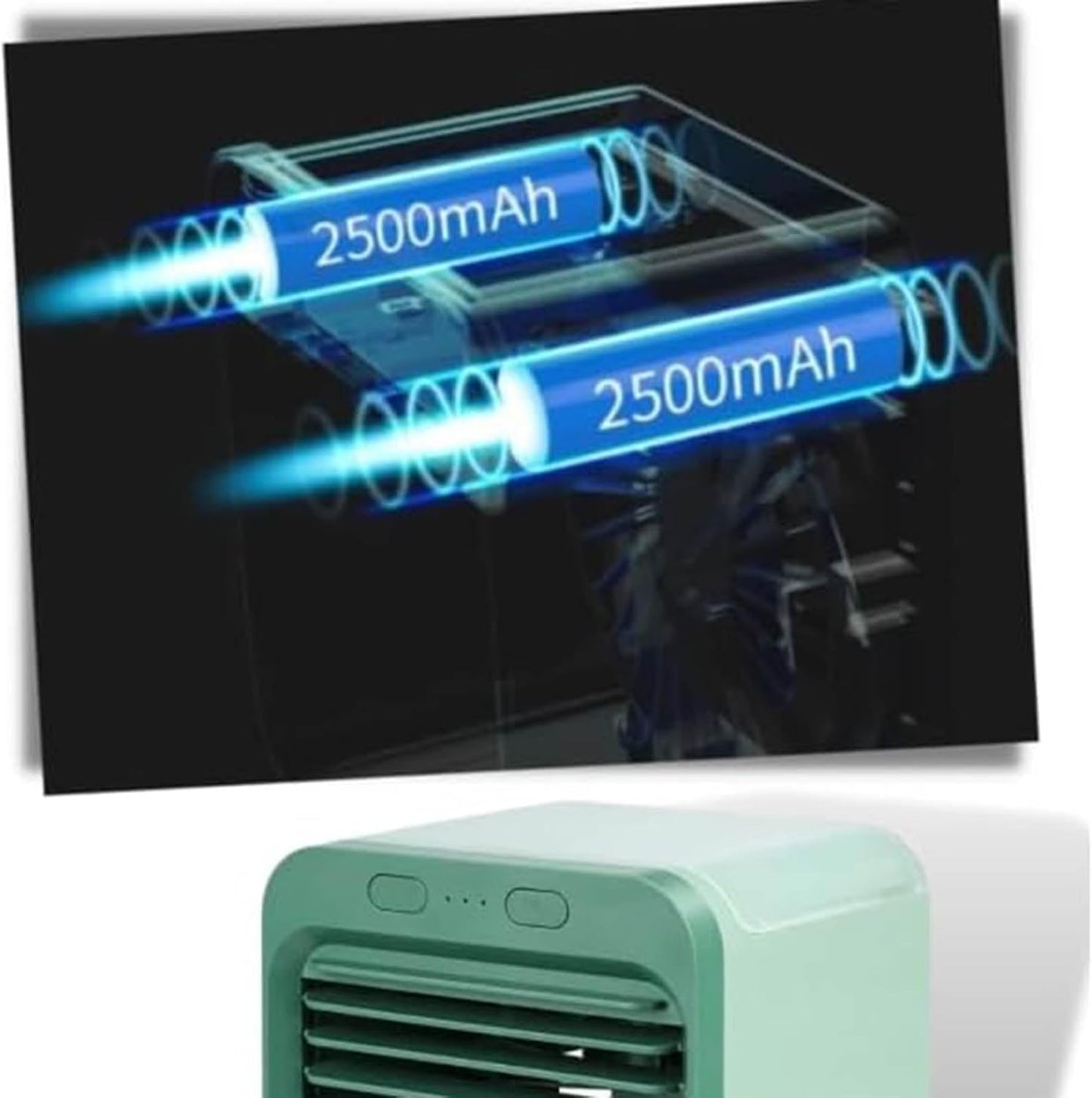 GENERIC Petit Climatiseur Portable 3 En 1 à 3 Vitesses Du Vent, Convient Pour La Maison, Le Bureau, La Chambre, Les Enfants Et Les Animaux Domestiques