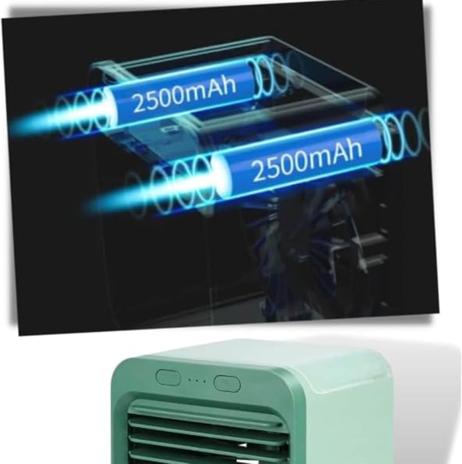 GENERIC Petit Climatiseur Portable 3 En 1 à 3 Vitesses Du Vent, Convient Pour La Maison, Le Bureau, La Chambre, Les Enfants Et Les Animaux Domestiques