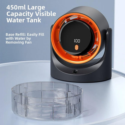  Refroidisseur D'air Par évaporation Portable – Avec 100 Niveaux De Vitesse – Réservoir De Type C 450 Ml – Pour Chambre à Coucher, Bureau, Camping-car (gris)