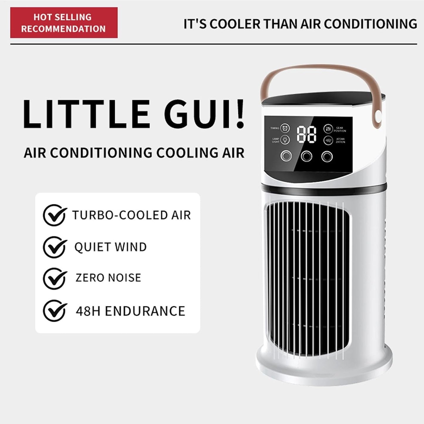  Ventilateur Rafraîchissant USB Portable – Humidificateur D'Air Avec Brume Et 9 Vitesses, Timer 8H, Faible Bruit, Pour Salon, Chambre Et Poste De Travail