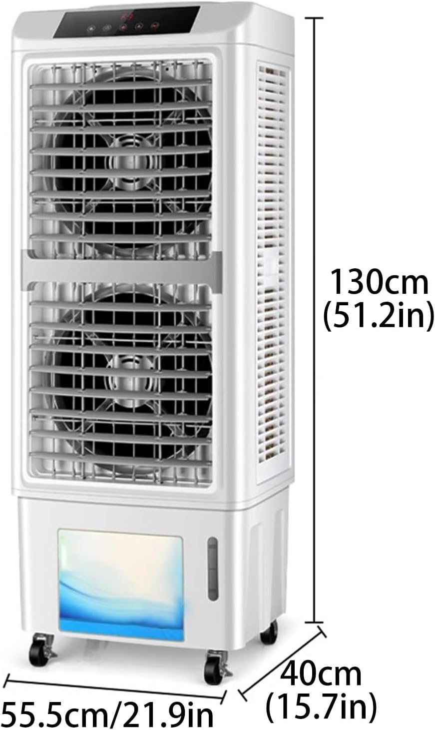 GENERIC Refroidisseur Par évaporation Portable, Refroidisseur D'air De Marais à 3 Vitesses Avec Roues Universelles Et Réservoir D'eau Pour Terrasse, Cour Et Utilisation En Usine