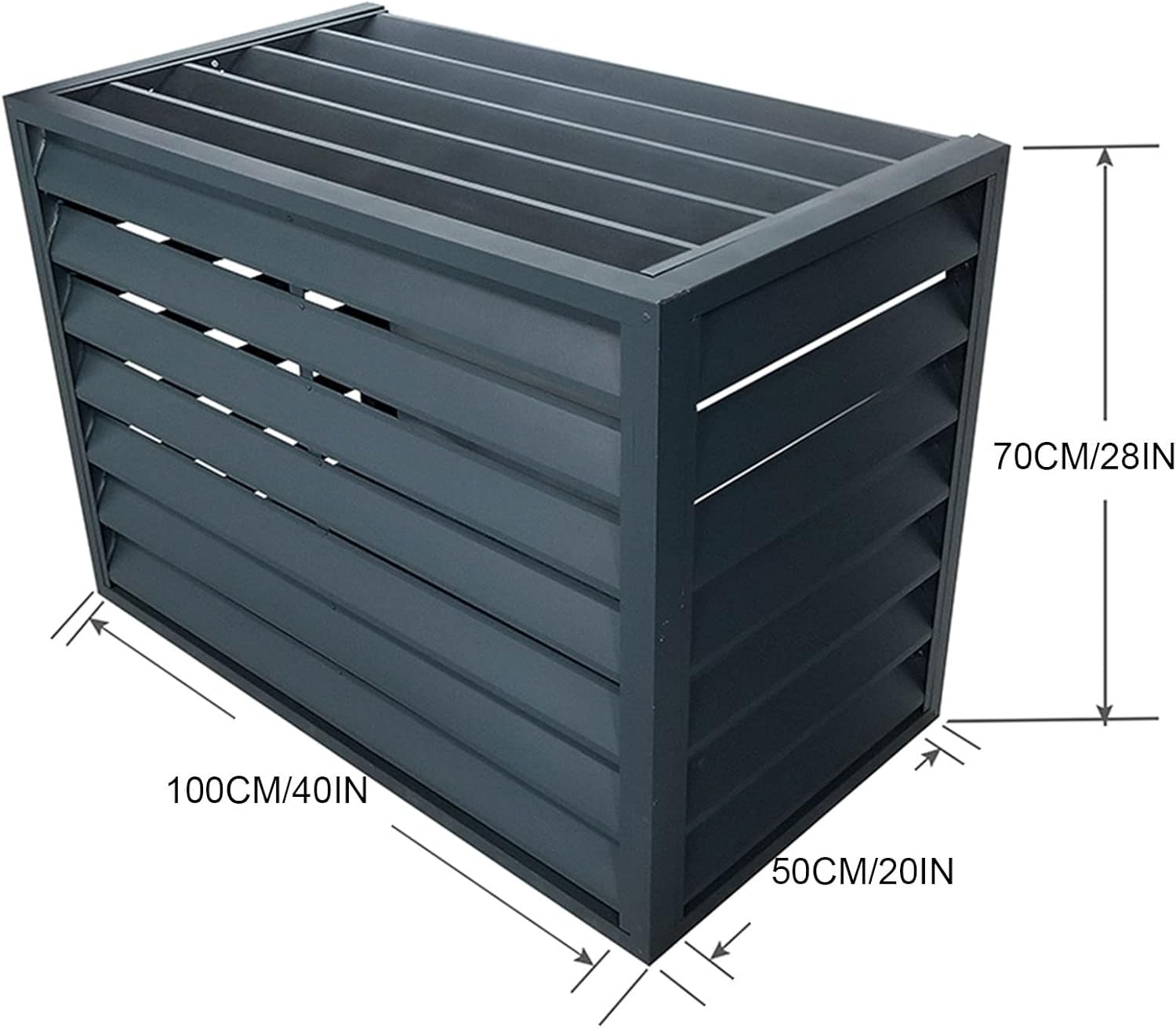 GENERIC Housse De Protection En Aluminium Pour Climatiseur – Protection De Pompe à Chaleur Extérieure, Bouclier D'hiver Pour Unités Extérieures, Matériau Gris, Utilisation En Intérieur/extérieur