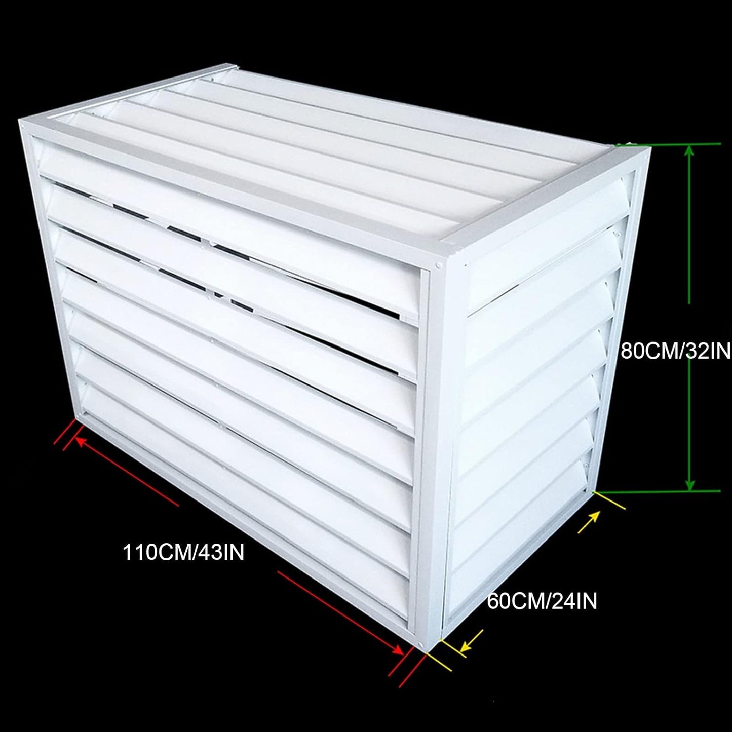 GENERIC Mini Housse De Climatiseur En Aluminium Pour Climatiseur, Protection Contre La Poussière Pour Unités De Climatisation, Pompe à Chaleur, Persienne, Bouclier De Clôture, Cachette, Utilisation En