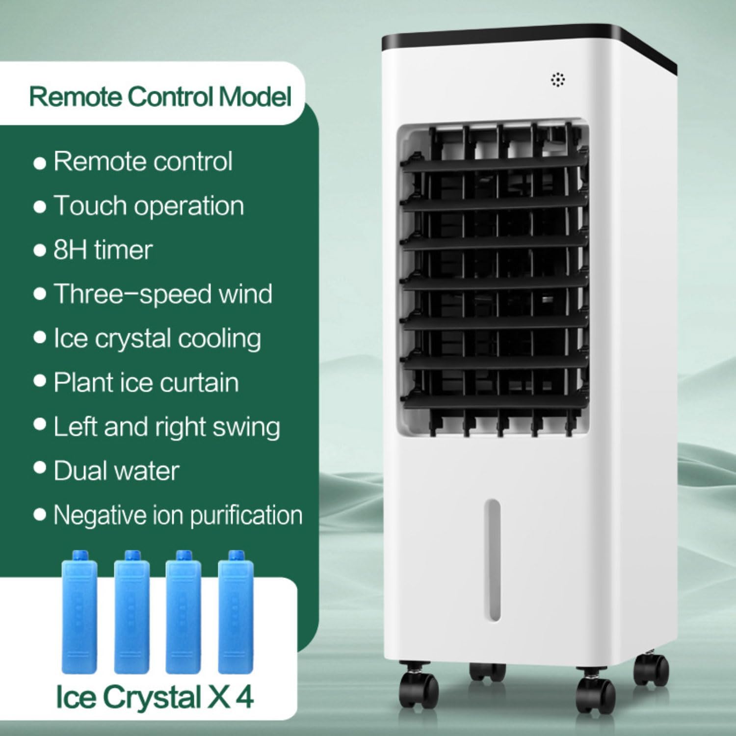 GENERIC Climatiseur Portable à 3 Vitesses, Oscillant à 90°, Fonctionnement Silencieux, Affichage Numérique, Minuterie De 8 Heures, Refroidisseur D'air Par évaporation Avec Ventilateur De Refroidissement à