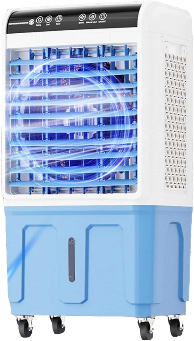 GENERIC Ventilateur De Refroidisseur D'air Portable Avec Packs De Glace, Unité De Climatisation évaporative 3 En 1, 36dB Whisper Silencieux, 120 ° Oscillant, Conception Mobile Pour Bureau De Chambre