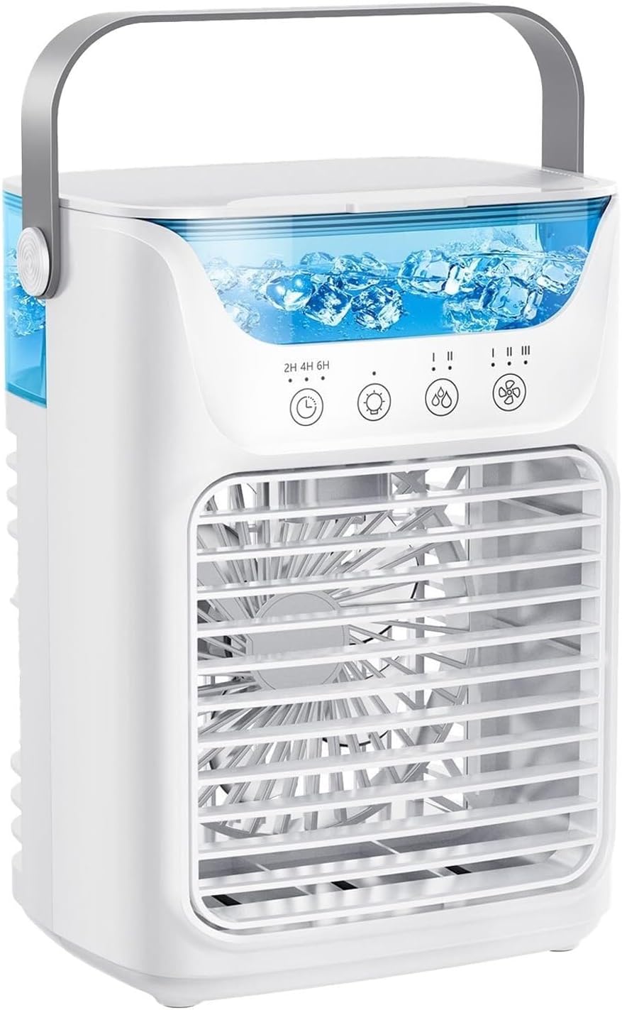 GENERIC Refroidisseur D'air Portable – Tundra Freeze Avec 3 Vitesses De Vent, 7 Lumières LED, Réservoir D'eau De 700 Ml Pour La Maison, Le Bureau Et La Chambre à Coucher