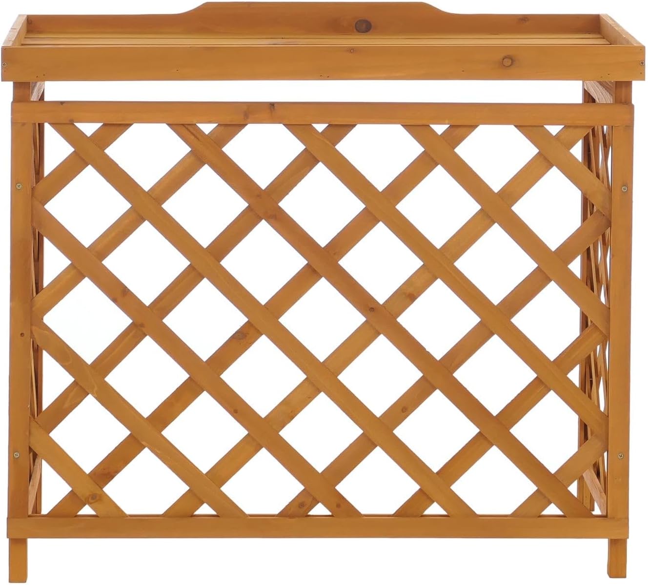  Mendler Cache Pour Climatiseur/échangeur Thermique HWC-Q14, Cache En Bois Certifié MVG 78 X 90 X 45 Cm - Couleur Naturelle