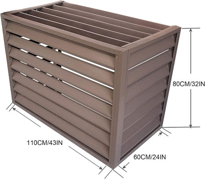 GENERIC Housse En Aluminium Pour Climatiseur – Protection Résistante Aux Intempéries Pour Unité Extérieure Et Cachette élégante, Idéale Pour Condensateur Intérieur/extérieur