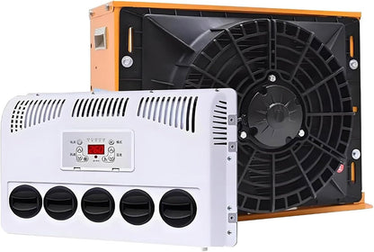 GENERIC Climatiseur De Cabine De Camion Avec Refroidissement 11 000 BTU, Système Divisé 12 V/24 V Pour Camping-car, Bus Et Caravane