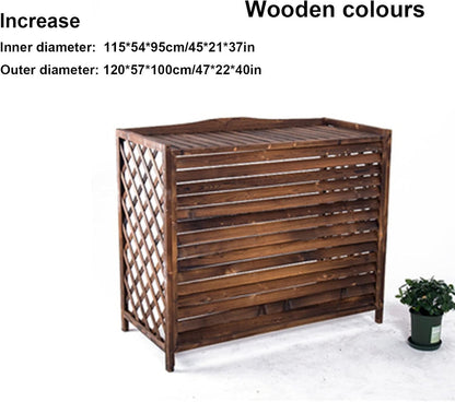 GENERIC Housse De Protection En Bois Pour Climatiseur Extérieur - Clôture En Maille - Résistante Aux Intempéries - Protection Pour Climatiseur Extérieur (taille)