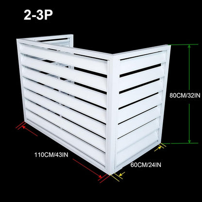  Mini Housse De Climatiseur Divisée En Aluminium Et Couvercle De Pompe à Chaleur, Protection Pour Unité De Climatisation Extérieure, Réduction Du Bruit, Support De Plante Résistant Aux Intempéries