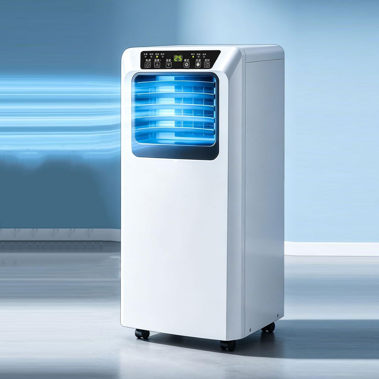 GENERIC Climatiseur Portable Avec Télécommande, Déshumidificateur à Refroidissement Rapide, Mode Veille Silencieuse, Kit De Fenêtre Inclus, Ventilateur De Refroidissement Oscillant à 120° Pour Une Utilisation