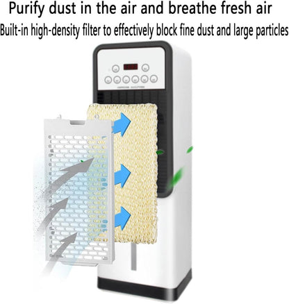 GENERIC Refroidisseur D'air Par évaporation Portable, Ventilateur De Tour De Refroidissement Avec Réservoir D'eau De 3L, Télécommande, Minuterie 12H, Oscillation à 120°, 4 Modes, 3 Vitesses Pour La Maison Et