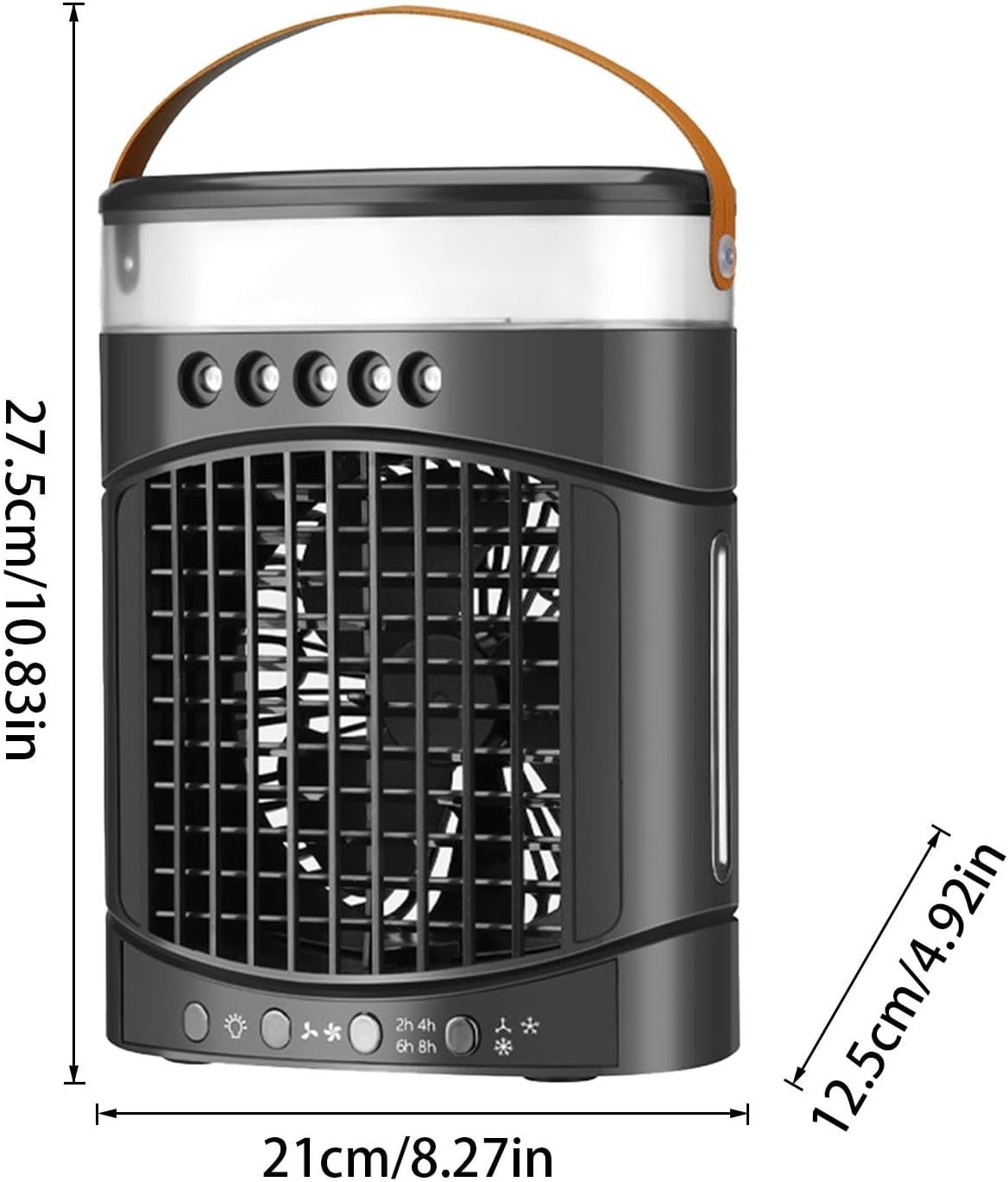 GENERIC Refroidisseur D'air Par évaporation | Refroidisseurs Par évaporation Pour Climatiseur – Chargement USB, 3 Vitesses De Vent, Ventilateurs De Refroidissement D'air à Faible Bruit Pour Petite Pièce,