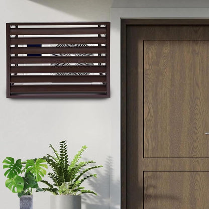  Housse De Protection En Aluminium Pour Climatiseur Extérieur - Écran Décoratif Et Boîtier Pour Climatisation - Étanche - Blanc - 110 X 60 X 80 Cm/43 X